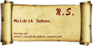 Moldrik Sebes névjegykártya